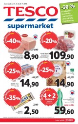 Tesco Supermarket letky, strana 1 